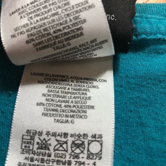 Harley Davidson "2014" Skull 💀 T-Shirt Teal V- neck El Paso Texas Size Large - Picture 6 of 12